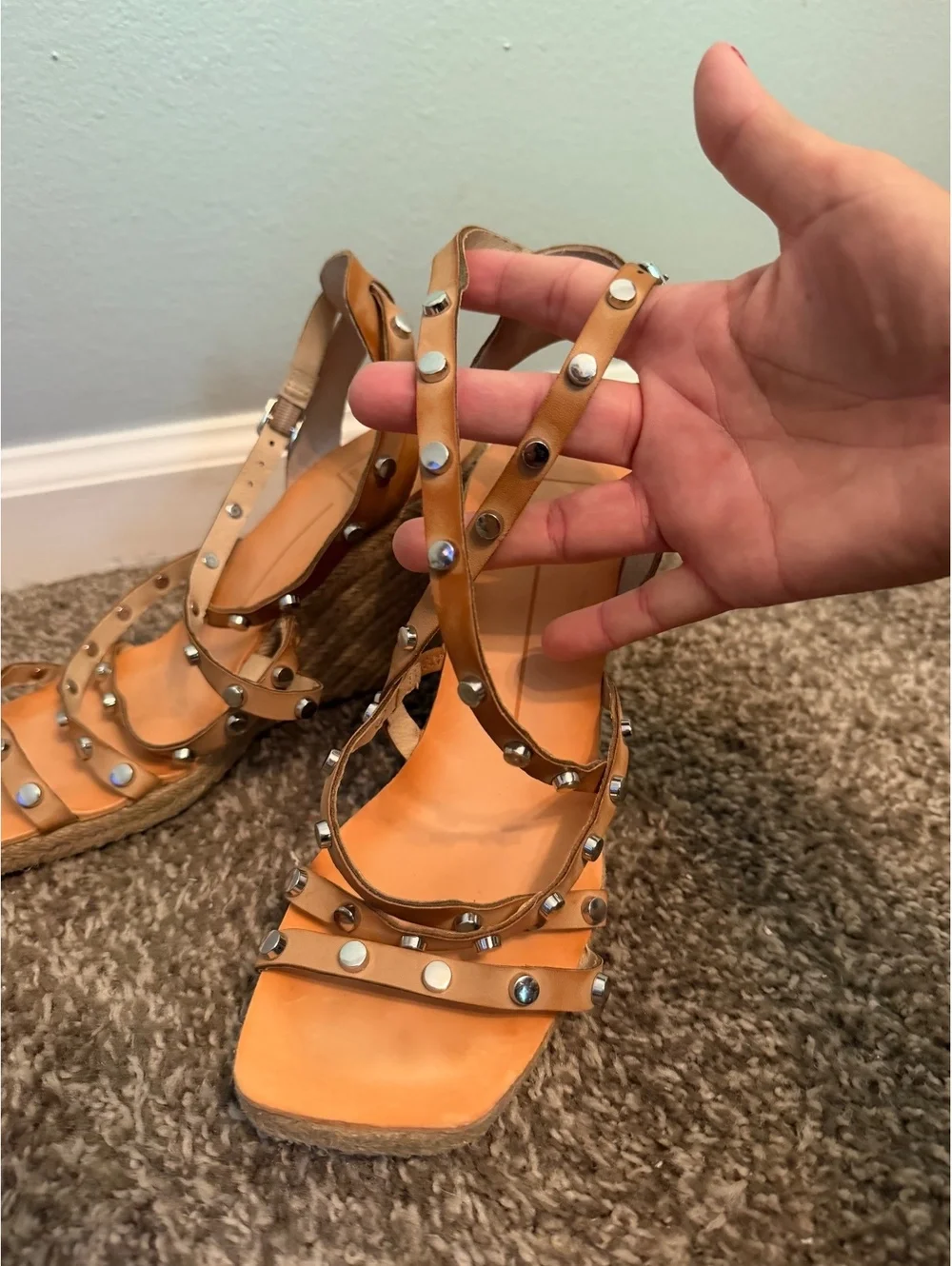 Dolce Vita Marika Square Toe Wedge Sandals Women’s 8.5